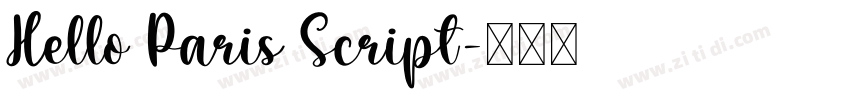 Hello Paris Script字体转换